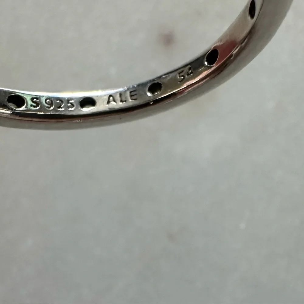Pandora Sterling Silver and CZ Ring 925 ALE size 7.5